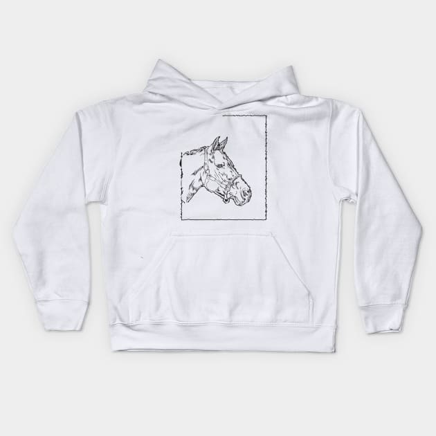 Horse Kids Hoodie by Dojaja